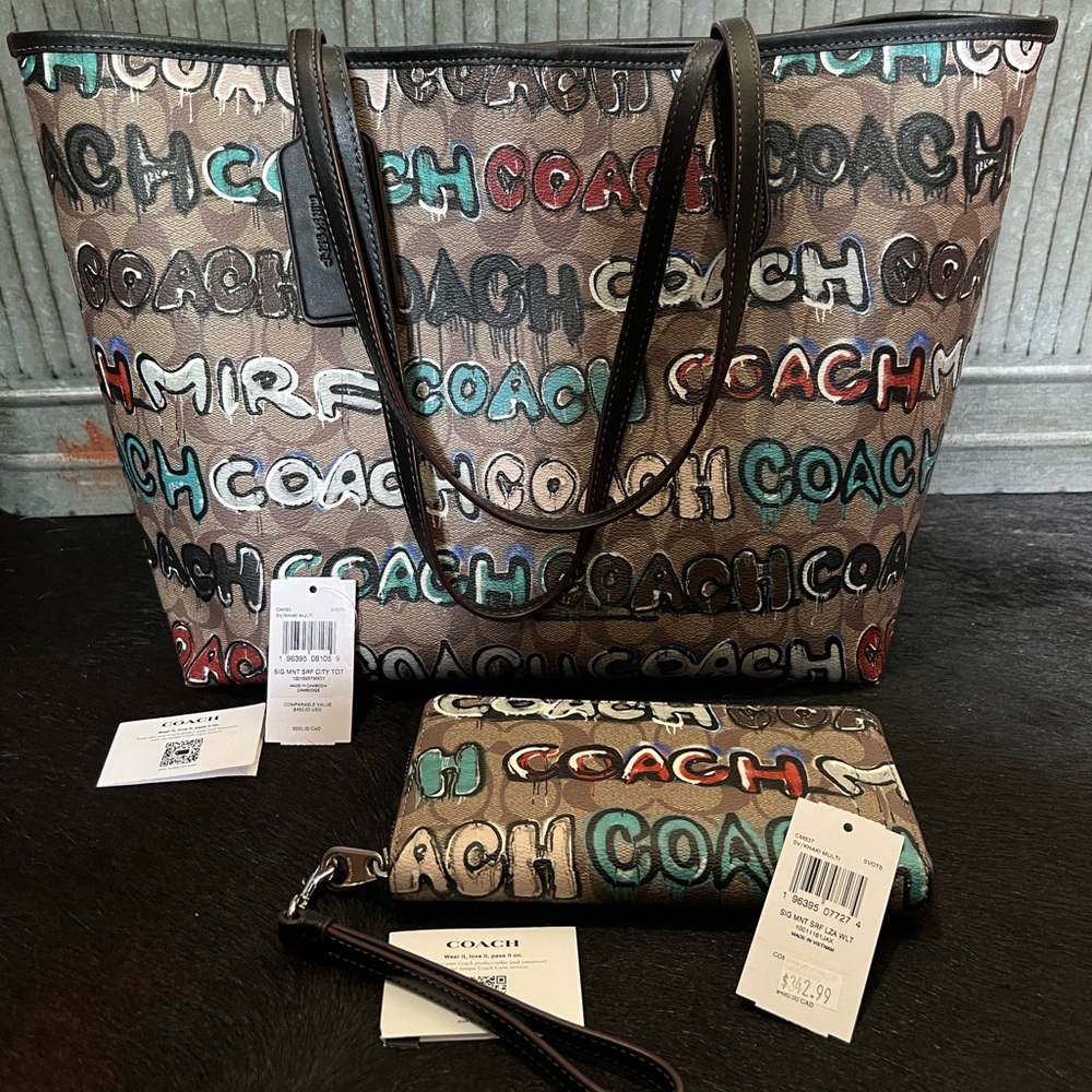 Coach x Mint Serf City Tote & Wallet